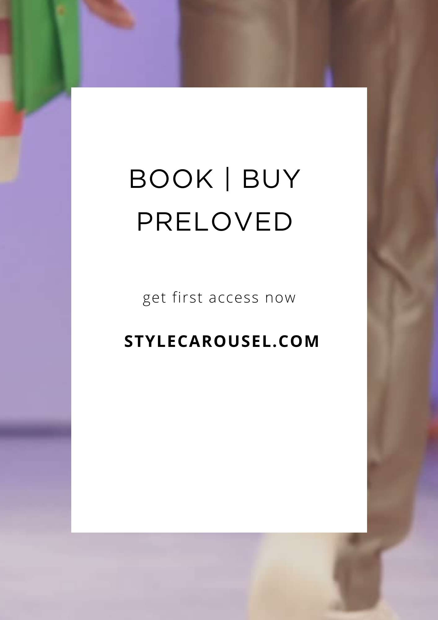 BOOK, BUY, PRELOVED With Style Carousel