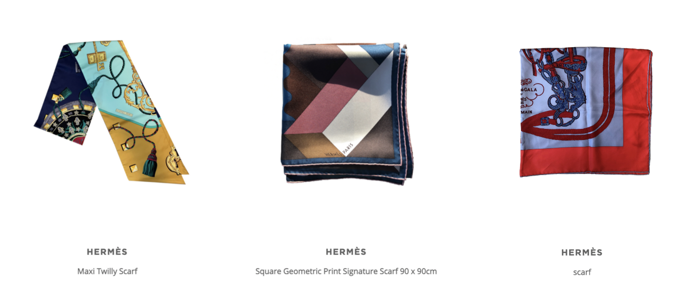 Hermès Scarfs to Rent